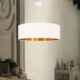 Opviq AYD-3549 Lámpara de araña de tela Crema y Oro